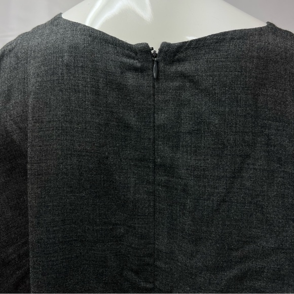 Luca Venturini Italy Women’s Gray Wool Vintage Midi Boxy Shift Dress Lagenlook - Picture 5 of 7